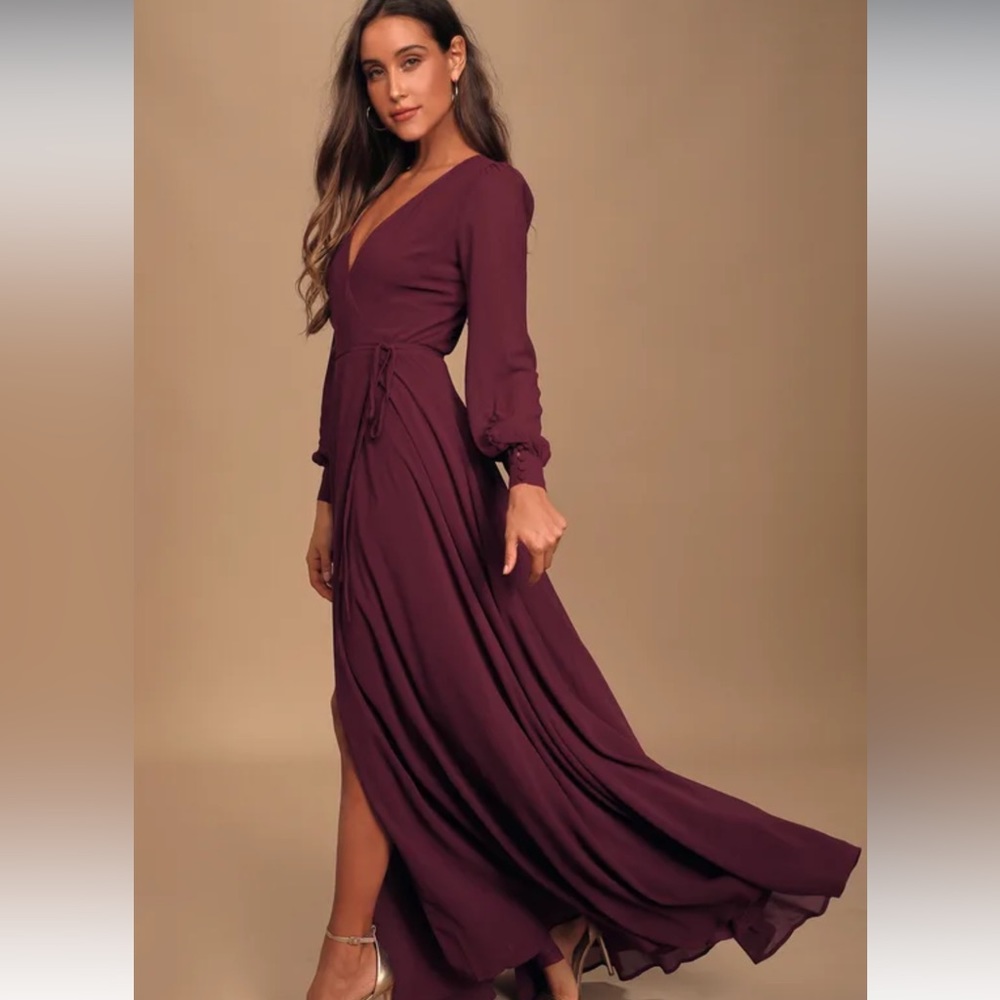 Lulus wrap maxi dress with tags